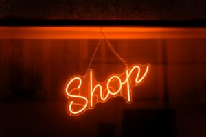 An Nigerian e-commerce store neon sign